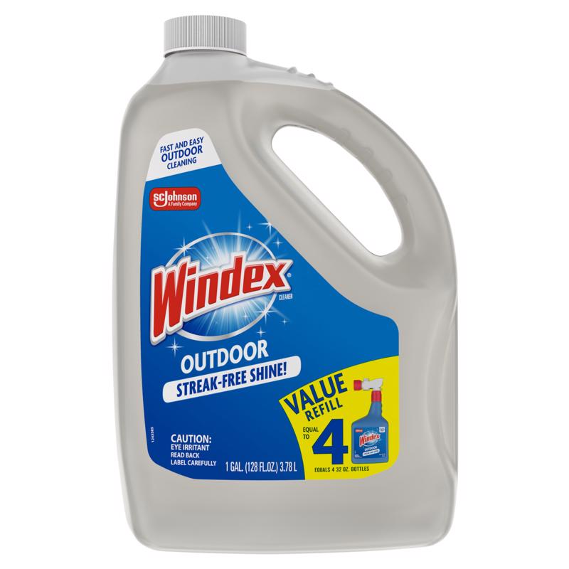 Windex Original Scent Outdoor Glass Cleaner 128 ounce Liquid - Total Qty: 44 (4-Pack)