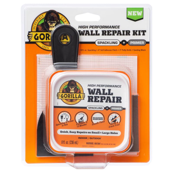 Gorilla Wall Repair Kit Featuring Gorilla Heavy Duty Wall Repair Spackling + Primer 103959