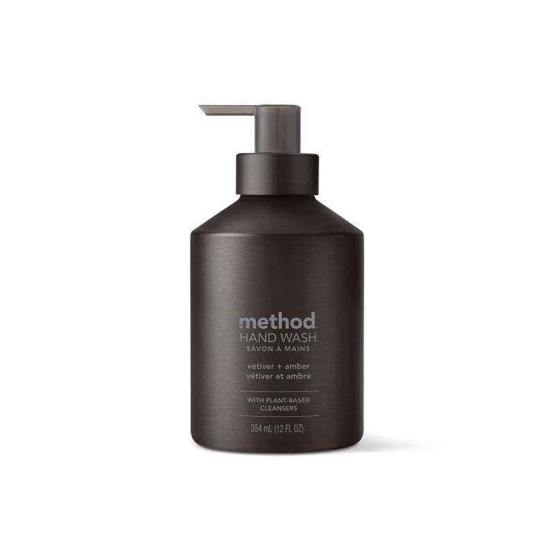 Method Vetiver & Amber Natural Scented Hand Wash in Elegant refillable container(12oz - 354ml) - 3 PACK