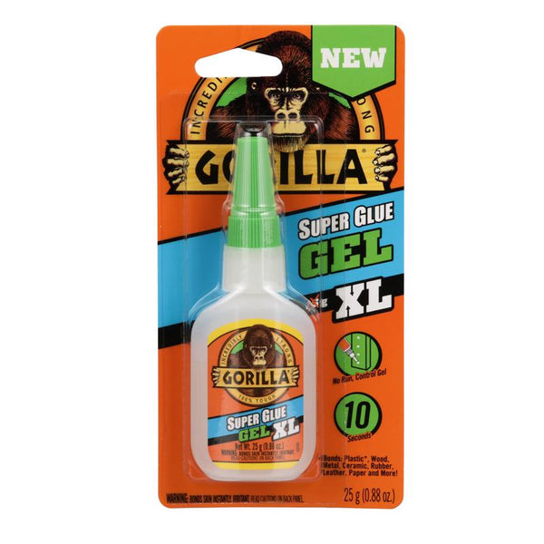 Gorilla Super Glue Gel XL, Clear 25g (Pack of 1) - Fast‑Setting, No‑Drip Control for Precise All‑Purpose Repairs 102433