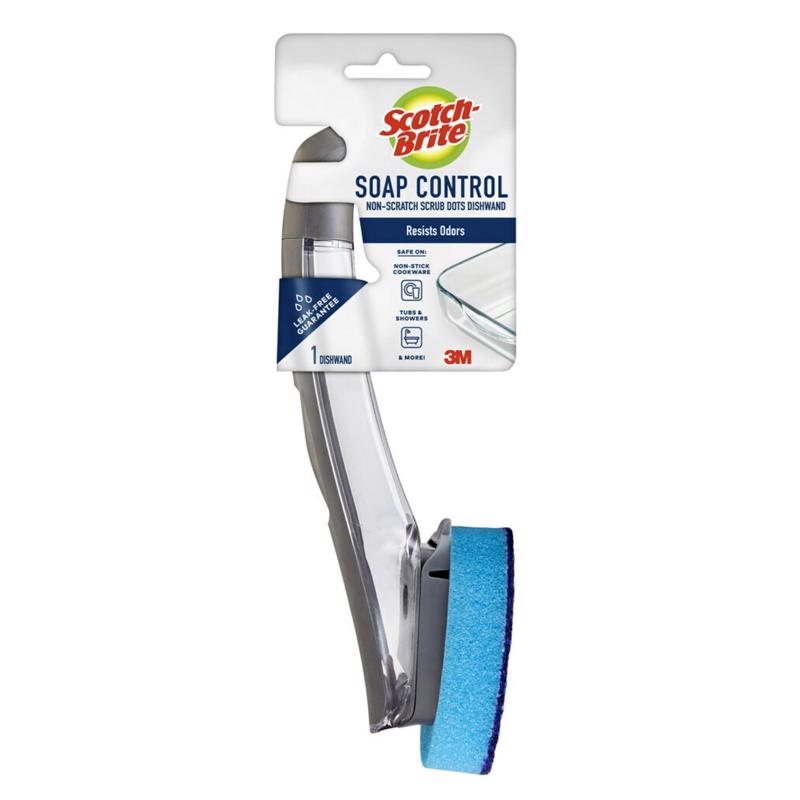 Scotch-Brite Non-Scratch Advanced Soap Control Dishwand, Dish Wand with Soap Control Button, Leak-Free Guarantee, Long Lasting and Reusable, Dish Cleaning Wand, Dish Soap Wand, Dish Brush