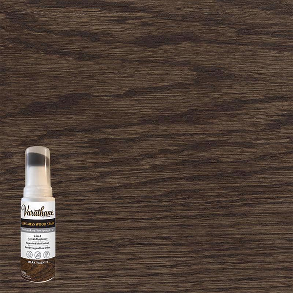 Varathane 368029 Less Mess Wood Stain and Applicator, 4 oz, Dark Walnut