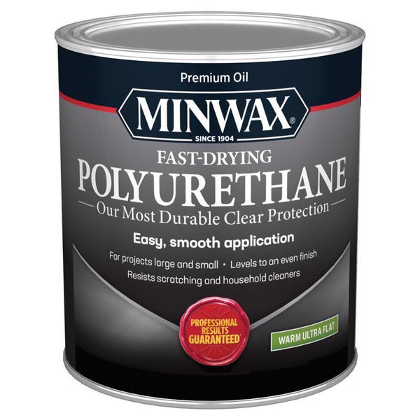 Minwax Warm Ultra Flat Clear Oil-Based Fast-Drying Polyurethane 1 qt 630154444