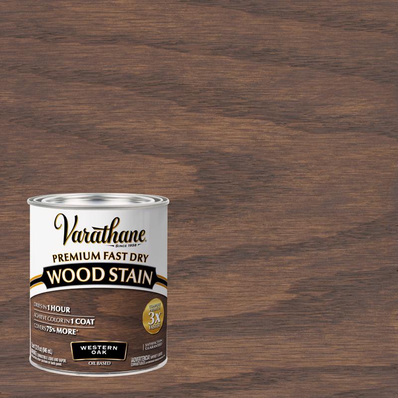 Rust-Oleum Varathane Premium Fast Dry Western Oak Wood Stain Quart