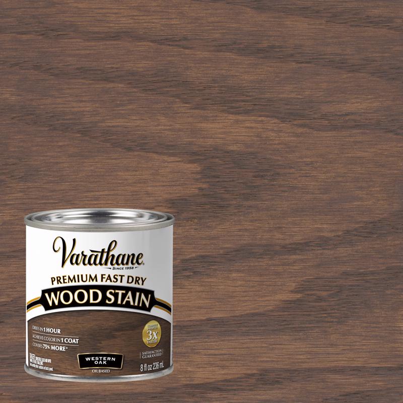 Rust-Oleum Varathane Premium Fast Dry Western Oak Wood Stain Half Pint