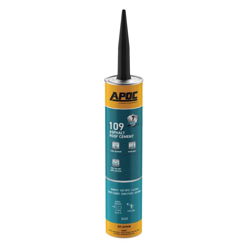 APOC Black Asphalt Roof Cement 10 oz AP-1099