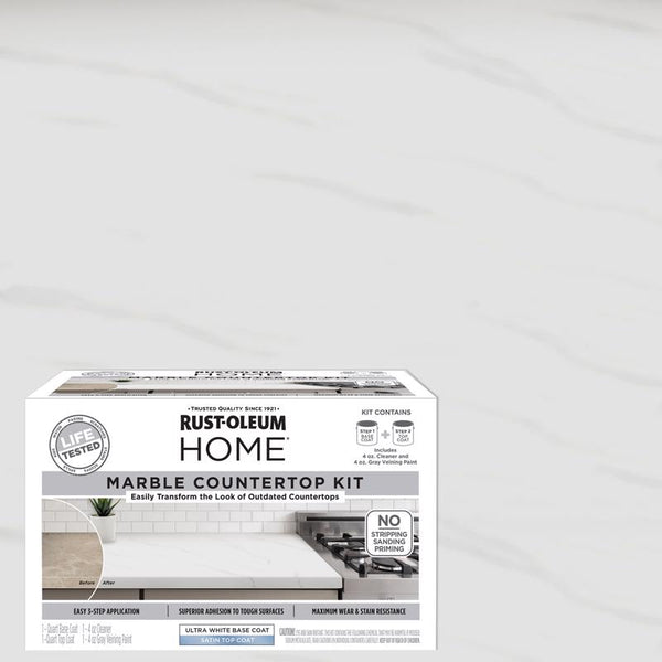 Rust-Oleum 384964 Home Marble Countertop Coating Kit, 72 fl oz, White