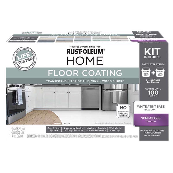 Rust-Oleum 100806 Home Floor Watercolor Coating Kit White 360099