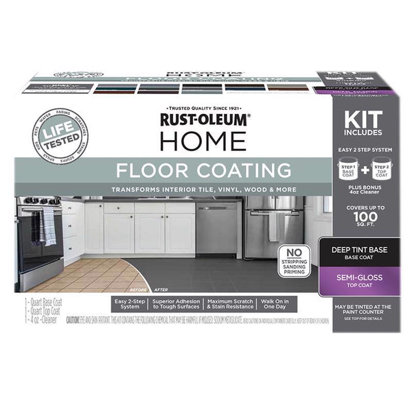 Rust-Oleum Home Floor Coating Deep Tint Base Semi-Gloss Kit 360101