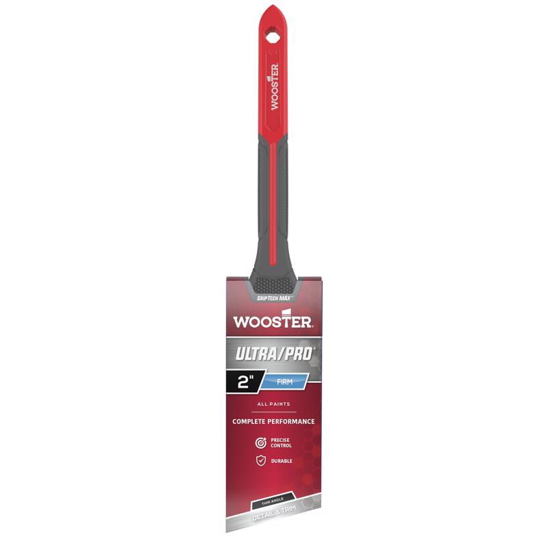 Wooster G4181-2 GripTech Max Paintbrush, Red/Gray