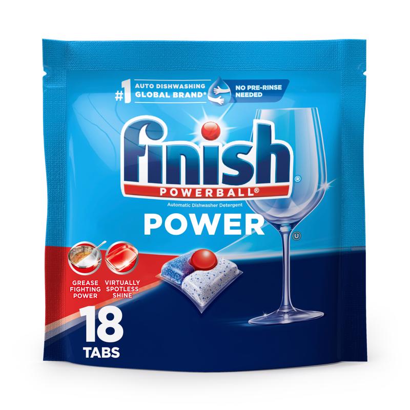 Finish Power - 18ct - Dishwasher Detergent - Powerball - Dishwashing Tablets - Dish Tabs