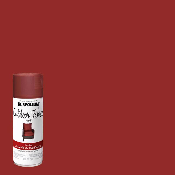 Rust-Oleum 358831 Outdoor Fabric Spray Paint, Dark Red, 12 oz (Pack of 1)