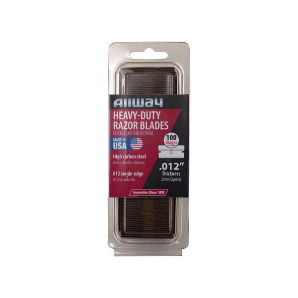 Allway 1036126 Carbon Steel Single-Edge Razor Scraper - Pack of 10 SEB112VP