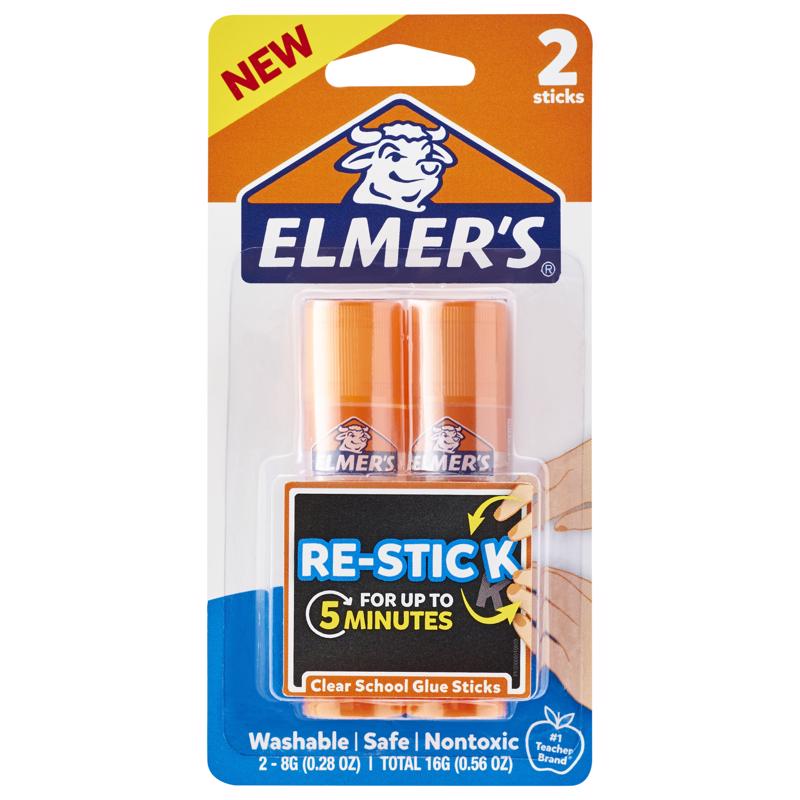 Elmer'S Repositionable School Glue Sticks 2/Pkg-.53oz