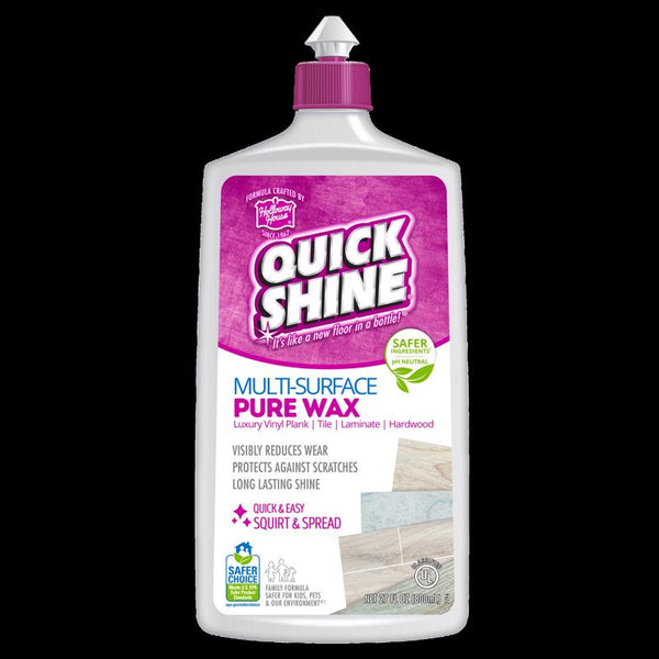 Quick Shine Pure Floor Wax 27oz | A Buffable, Waterproof Finish for Regular and Hardwood Floors | Restore Protect Refresh 17711-1