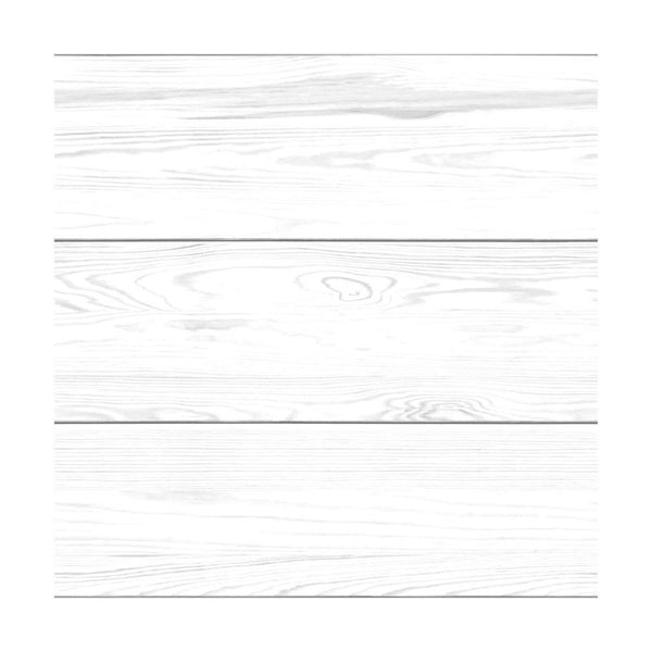 RoomMates RMK11808WP Shiplap Peel and Stick Wallpaper, White and Grey, Roll RMK11808WPZ