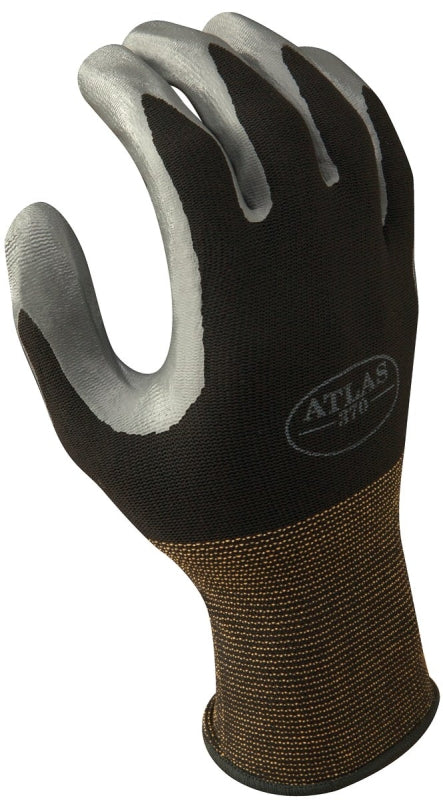 Atlas 370L Nitrile Tough Assembly Grip 370 Work Gloves, Large,black 370BL-08.RT