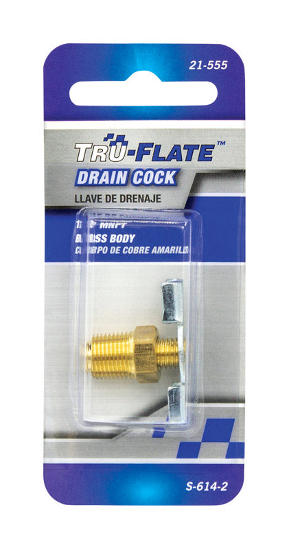 Tru-Flate 21-555 1/8" Drain Cock TRFL21555
