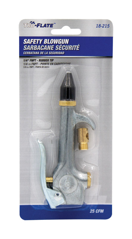 Plews & Edelmann Tru-Flate 18-215 1/4' Female NPT Input Safety Blowgun with Rubber & Safety Nozzle