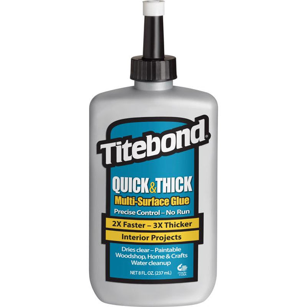 Titebond 2403 8OZ Quick & Thick Glue, 8 Ounce, Clear
