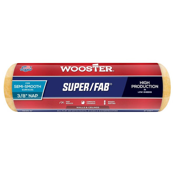 Wooster Brush R239-9 Super/Fab Roller Cover, 3/8-Inch Nap, 9-Inch