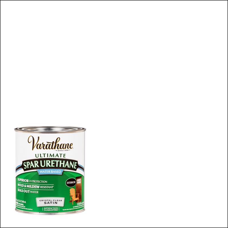 Rust-Oleum 250241H Ultimate Spar Urethane Water Based, Quart, Satin Finish 32 Fl Oz (Pack of 1)
