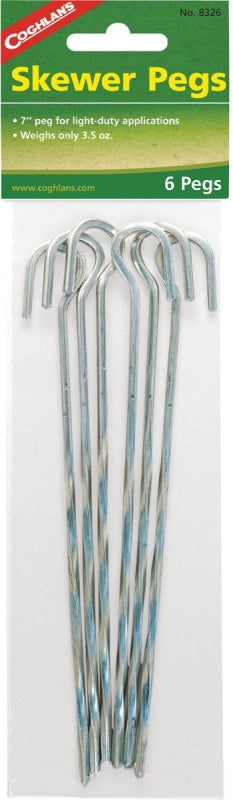 Coghlan's Skewer Pegs 7" 6PK Steel 8326