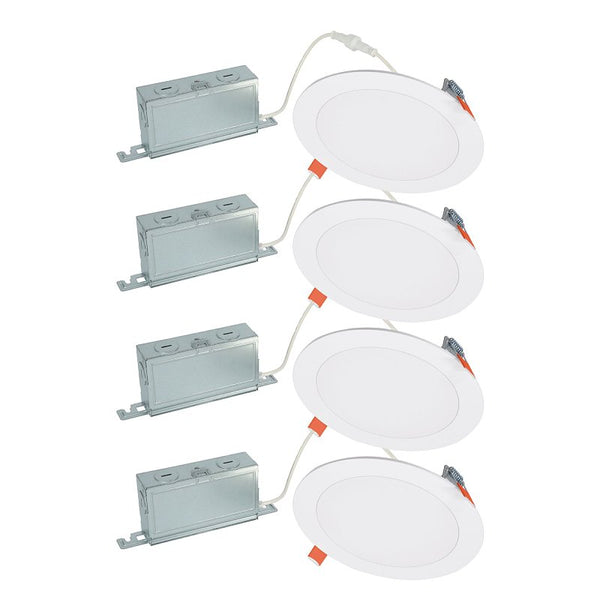 Halo HLBSL609FS5-4PK HLB Lite Series Canless LED Downlight, White