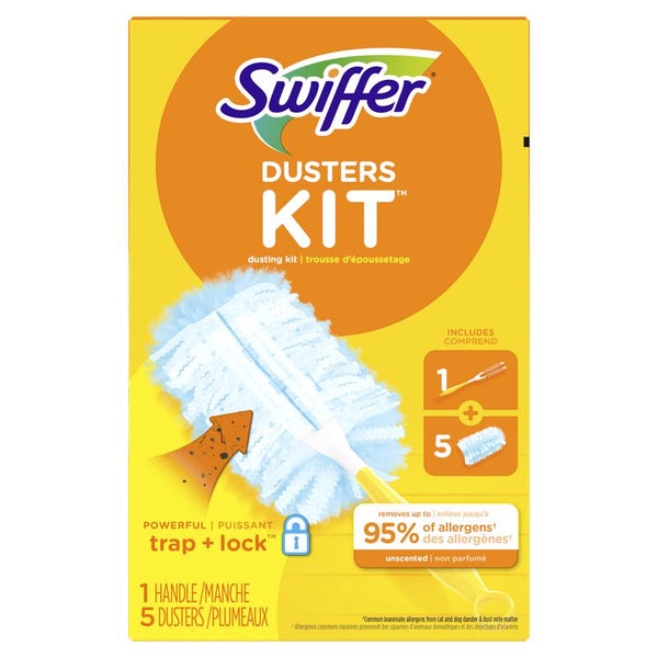 Swiffer 180 Dusters Starter Kit Unscented scent, 5 Count (Packaging May Vary) 80374495