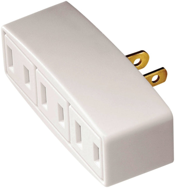 EATON Wiring Tap 3outlet Polarized with 2p/3w Watts, White BP1747W