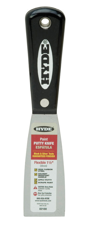 02100 Putty Knife, Flexible Steel Blade, 1-1/2-In. - Quantity 5