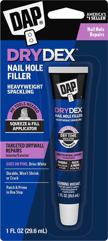 DAP DryDex Dry Time Indicator Spackling, Pink/White, 1 oz (7079800944)