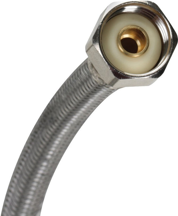 FLUIDMASTER B1F09 Water Supply Connector, 3/8 x 1/2 in, Compression x FIP, Polymer/Stainless Steel