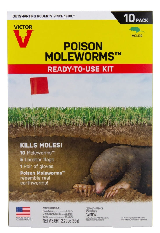 Victor Poison Moleworms, 10-Pack M6009