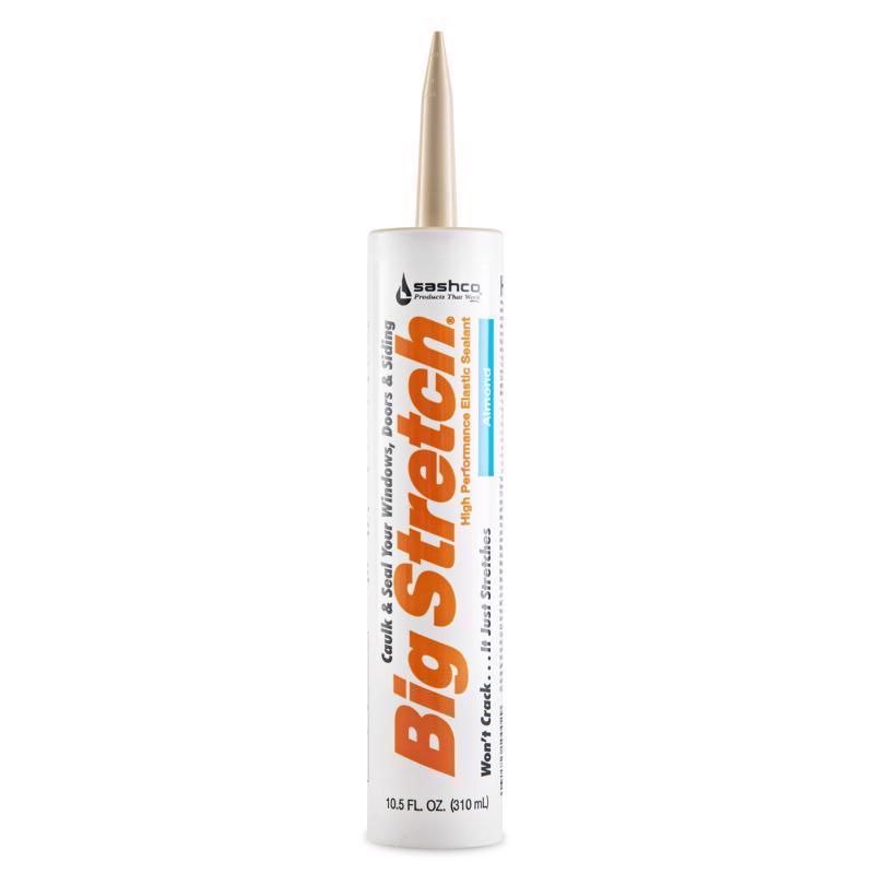 Sashco 10002 10.5oz Big Stretch Acrylic Latex High Performance Caulking Sealant, 10.5 oz Cartridge, Almond