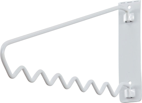 ClosetMaid Hanging Bar Valet Rod for Wall or Door Mount Installation, Hardware Included, Folding Design, Durable Steel, White 1219