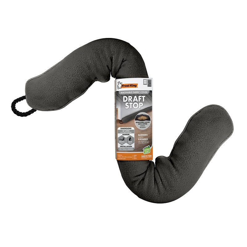 Frost King Draft Stop with Zipper Dark Grey DS2Z36