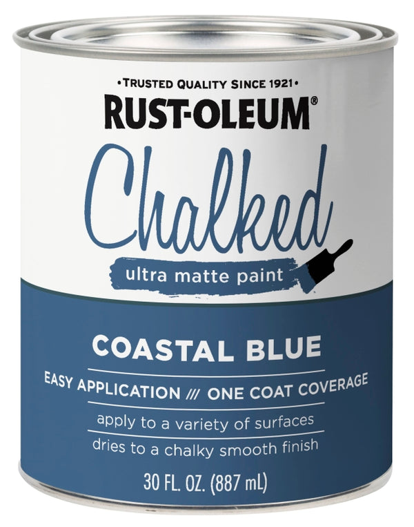 Rust-Oleum Chalked All-in-One Ultra Matte Coastal Blue Spray Paint 329207