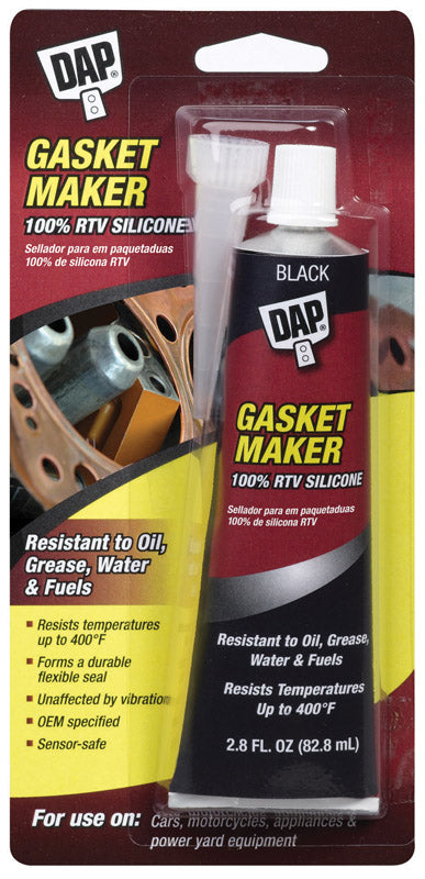 Dap 7079800754 Gasket 100% Rtv Silicone 2 Raw Building Material, Black