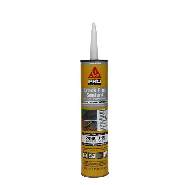 Sikaflex Crack Flex Sealant, Gray, High performance, textured polyurethane sealant, self-leveling, sealant for sealing horizontal cracks, 10,1 fl. Oz 515306