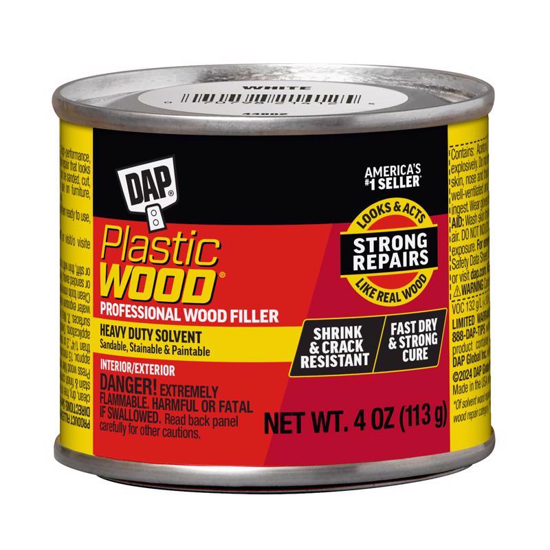 DAP 7079821412, White, 21412 Plastic Ready to Use Solvent Wood Filler, 1/4-Pint, 4 oz