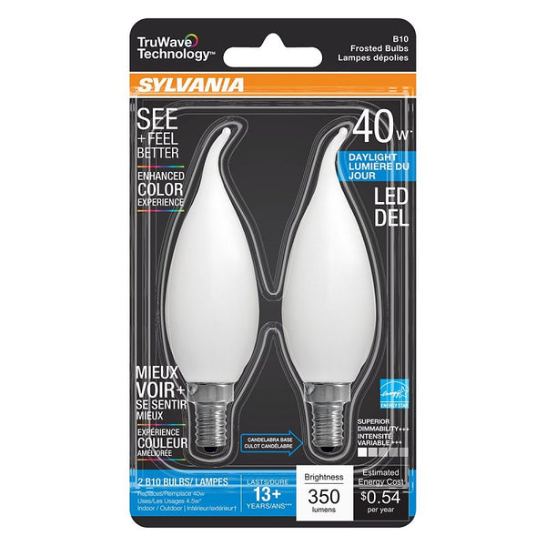 Sylvania 40780 - RSVD LED4B10CBENTDIMF95013YTLBL2 Decorative Chandelier Antique Filament LED Light Bulb2