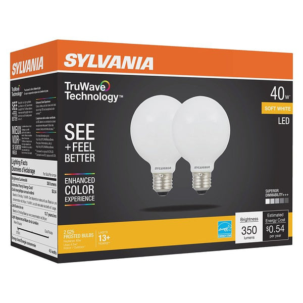Sylvania 40765 - LED4.5G25DIM927F13YTLRP2 Globe Style Antique Filament LED Light Bulb22