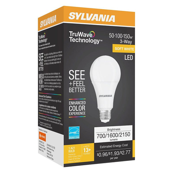 Sylvania 41927 - LED21A213WAYO927TLRP 6/CS 1/SKU A23 A Line Pear LED Light Bulb