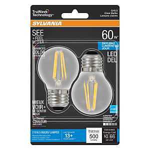 SYLVANIA 40851 - LED5.5G16.5DIM950CL13YTLBL2 8/CS 2/SKU G16 5 Globe LED Light Bulb