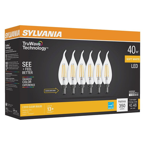 Sylvania 41319 - LED4B10CBENTDIM927CL13YTLRP6 Blunt Tip LED Light Bulb