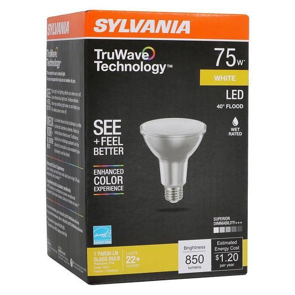 SYLVANIA 40912 - LED10PAR30LNDIM930TLFL40GLRP PAR30LN Long Neck Flood LED Light Bulb
