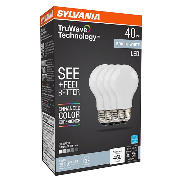 Sylvania Bulb LED A19 Bright White 40W 41296