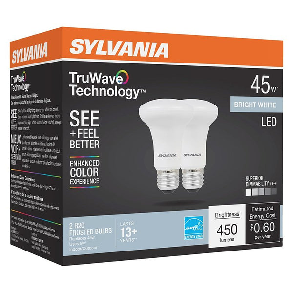 SYLVANIA 41153 - LED5R20DIM935TLRP2 12/CS 2/SKU R20 Flood LED Light Bulb