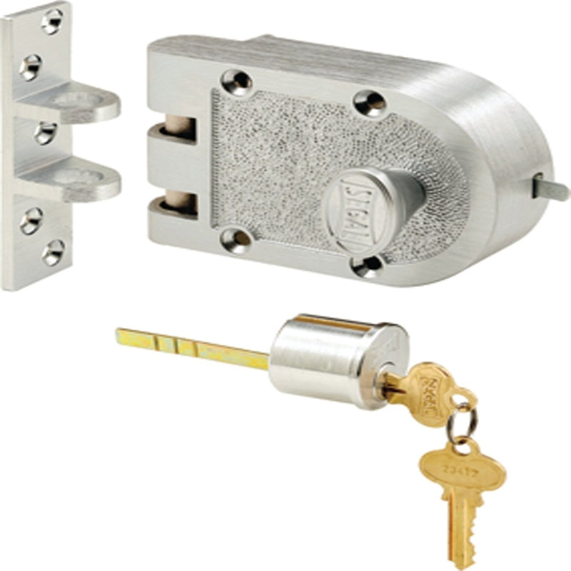 Segal SE 15323 Deadbolt, Single Unit, Chrome Finish – Solid Bronze Alloy Construction, Single Cylinder, FLAT Strike (Single Pack)